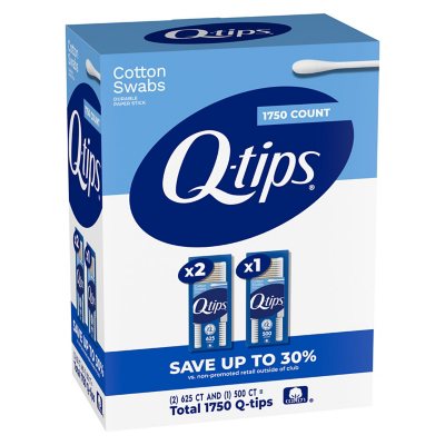 Q-tips Cotton Swabs (625 ct., 2 pk. + 500 ct., 1 pk.) - Sam's Club