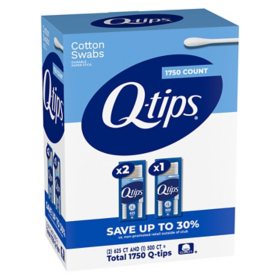 Q-tips Cotton Swabs, 1,750 ct., 3 pk. 