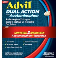Advil Dual Action Coated Caplets, 250mg Ibuprofen and 500mg Acetaminophen, Dispenser (50 ct., 2 pk.)