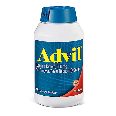 Advil Pain Reliever / Fever Reducer Coated Tablets, 200mg Ibuprofen (360 ct.)