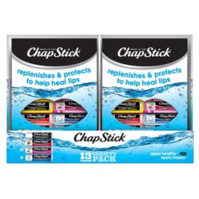 ChapStick Variety Pack (Classic Original, Cherry, Strawberry Flavors & Lip Moisturizer) 0.15 Ounce Each (13 Total Sticks)