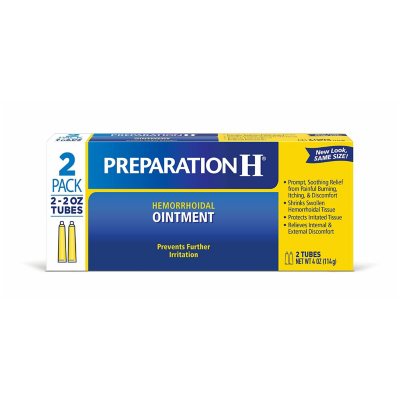 Preparation H Hemorrhoid Symptom Treatment Ointment (4.0 oz., 2 pk.) -  Sam's Club