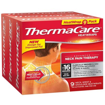 ThermaCare Neck Pain Therapy, Wrist & Shoulder Pain Relief Heat Wraps - 3  ct