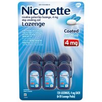 Nicorette Coated Nicotine Lozenge to Stop Smoking, 4 mg, Ice Mint (120 ct.)