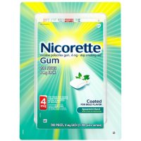 Nicorette Nicotine Gum Spearmint Flavor Coated 4mg Stop Smoking Aid (200 ct.)