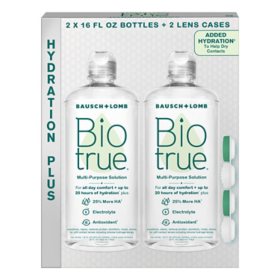 Biotrue Hydration Plus Contact Lens Solution 2pk., 16. fl. oz./pk.