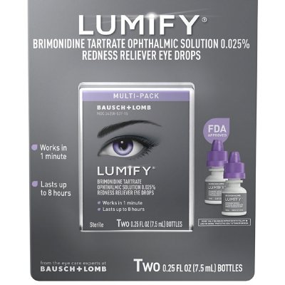 Lumify Redness Reliever Eye Drops (.25 fl. oz, 2 pk.) - Sam's Club