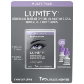 Lumify Redness Reliever Eye Drops .25 fl. oz, 2 pk.