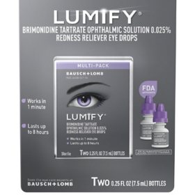 Lumify Redness Reliever Eye Drops .25 fl. oz, 2 pk.