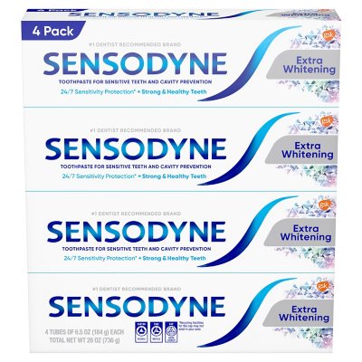 Sensodyne Extra Whitening Toothpaste (6.5 oz., 4 pk.) - Sam's Club