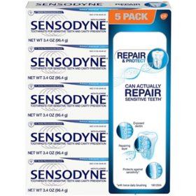 Sensodyne Repair & Protect Toothpaste for Sensitive Teeth, 3.4 oz., 5 pk.