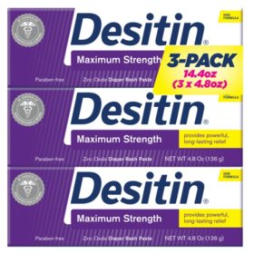 Desitin Maximum Strength Diaper Rash Paste 4.8 oz., 3 pk.