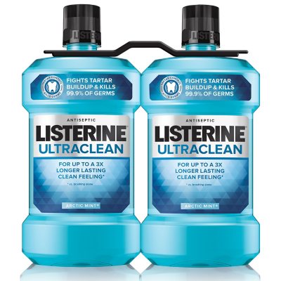 Listerine Ultraclean Arctic Mint Antiseptic Mouthwash 1 5l 2pk Sam S Club