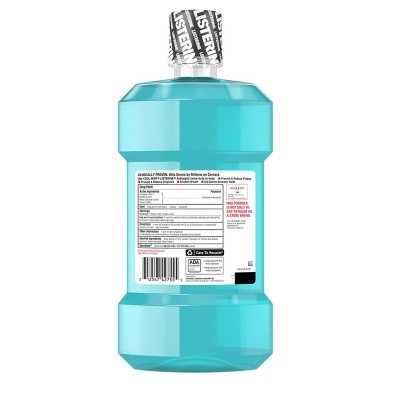 Listerine Cool Mint Antiseptic Mouthwash, Bad Breath, Plaque & Gingivitis,  Mint, 1 L