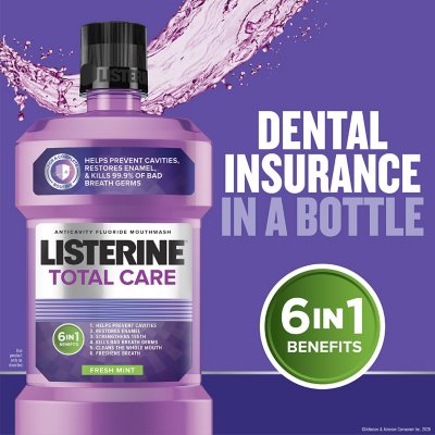 Listerine Total Care Mouthwash, Fresh Mint (33.8 fl. oz., 3 pk.) - Sam's  Club