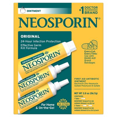 Neosporin Original First Aid Antibiotic Ointment 1 oz. tube + .5 oz ...