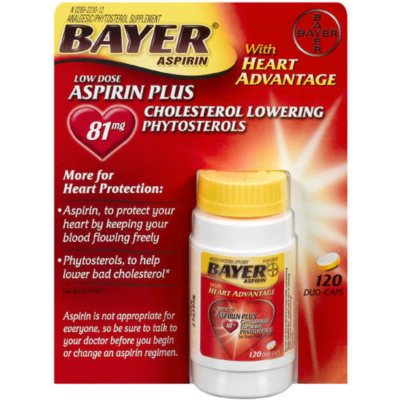 Bayer Low Dose Aspirin Plus 120ct DuoCaps Sam's Club