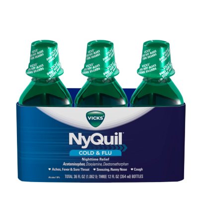 NYQUIL LIQUID 3 X 12OZ - Sam's Club