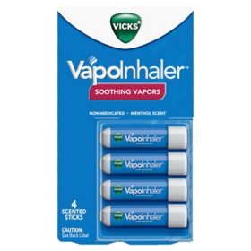 Vicks VapoInhaler Non-Medicated Portable Nasal Inhaler, Menthol 4 pk.