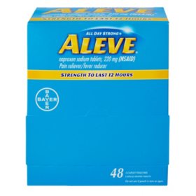 Aleve Tablets NSAID, 220 mg Naproxen Sodium 48 ct.