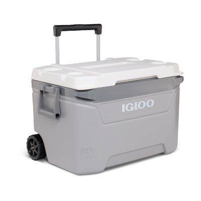 Igloo 60-Quart Sunset Roller Cooler, Gray and White