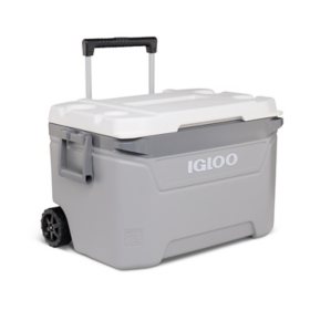 Igloo 60-Quart Sunset Roller Cooler, Gray and White