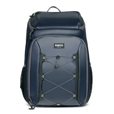 Igloo 24 Can Laguna Backpack Soft Sided Cooler, Ibiza Blue with Gray Twill