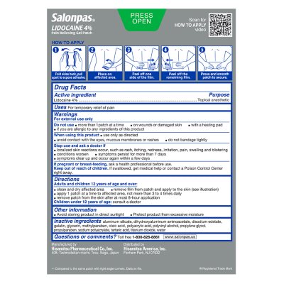 Salonpas Lidocaine Gel-Patch (15 ct.) - Sam's Club