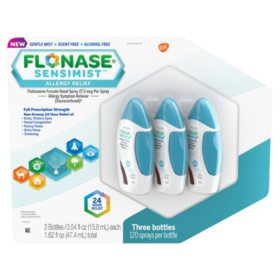 FLONASE Sensimist Allergy 24 Hour Relief Spray 120 sprays per bottle, 3 ct.