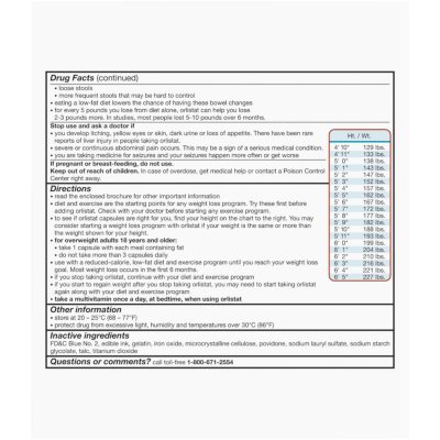 alli Diet Weight Loss Supplement Orlistat Capsules 60 mg 170 ct