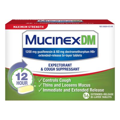 Mucinex Chest Congestion Maximum Strength 12 Hour Extended Release Tablets  Relieves Chest Congestion Caused by Excess Mucus(OTC expectorant), 1200mg