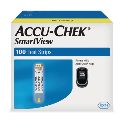 AccuChek SmartView Test Strips for Diabetic Blood Glucose Testing