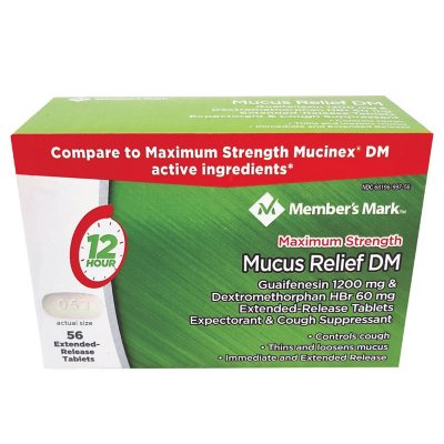 Member's Mark Mucus Relief DM Tablets (56 ct.) - Sam's Club