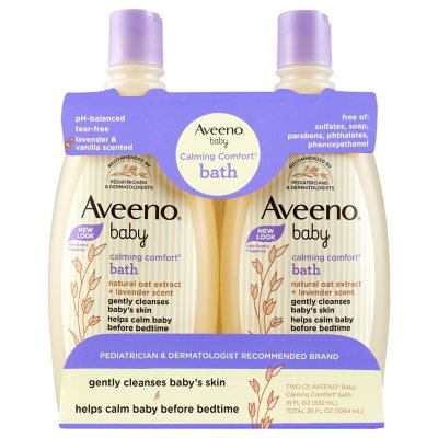 Aveeno Baby Calming Comfort Lavender and Vanilla Tear-Free Bath Wash, 2  pk./18 fl. oz.