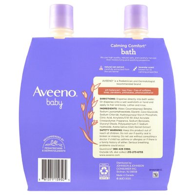 Aveeno Baby Calming Comfort Bath Wash 2 Pk. - BJs Wholesale Club