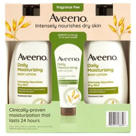 Aveeno Daily Moisturizing Lotion (18 fl. oz., 2 pk. + 2.5 oz. Tube)