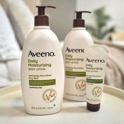 Aveeno Daily Moisturizing Lotion (18 fl. oz., 2 pk. + 2.5 oz. Tube)