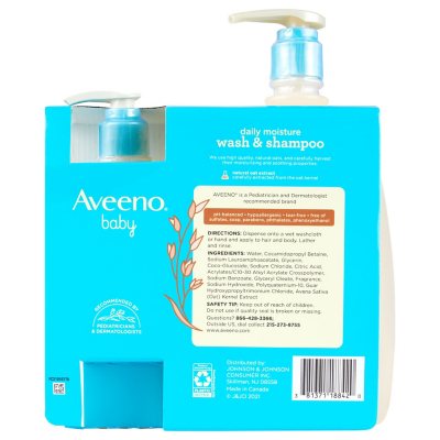 Aveeno Baby Daily Moisture Wash & Shampoo (33 fl. oz. and 12 fl. oz.) -  Sam's Club
