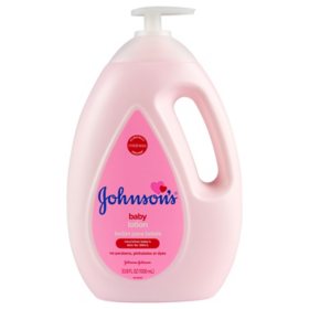 Johnson's Moisturizing Pink Baby Lotion with Coconut Oil 33.8 fl. oz.