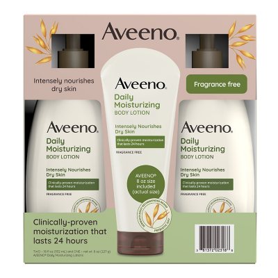 Aveeno Daily Moisturizer, Body Lotion, For Dry Skin, Prebiotic Oat  Fragrance Free, 18 fl. oz, Pack of 1