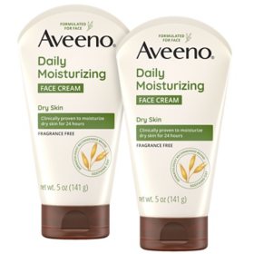 Aveeno Daily Moisturizing Face Cream for Dry Skin, 5 oz., 2 pk.