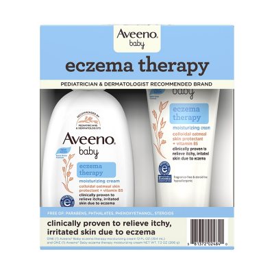 Aveeno Baby Eczema Therapy Moisturizing Cream, 2 pk., 7.3 fl. oz. and 12 fl. oz.