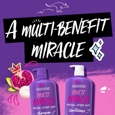 Aussie Multi Miracle Shampoo Moisture + Softness + Shine, Great