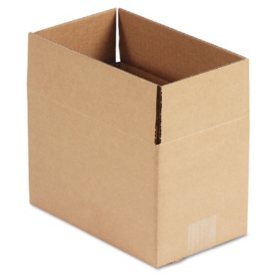 General Supply Brown Corrugated - Fixed-Depth Shipping Boxes, 10" L x 6" W x 6" H, 25/Bundle