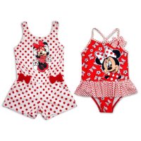 Girls' Red Minnie Mouse Cover-Up and 2-Piece Tankini Set 