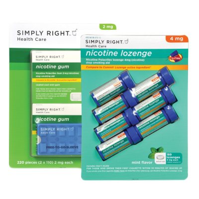 10.00 off SIMPLY RIGHT™ Nicotine Gum and Lozenges Sam's Club