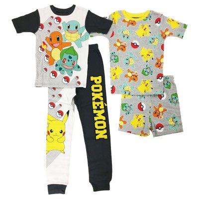 Boys Pokemon 4 Piece Cotton Pajama Set Sam s Club