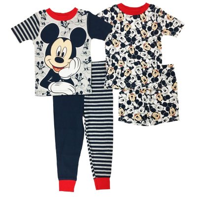 Mickey Mouse Toddler Boys 4pc Snug Fit Pajama Short Set Size 2T 3T 4T