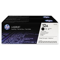 HP 12A Original Laser Jet Black Toner Cartridge, 2,000 Page Yield - 2 Pack