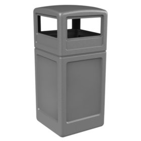 Commercial Zone Square Waste Container with Dome Lid, 42 Gal, Choose Color